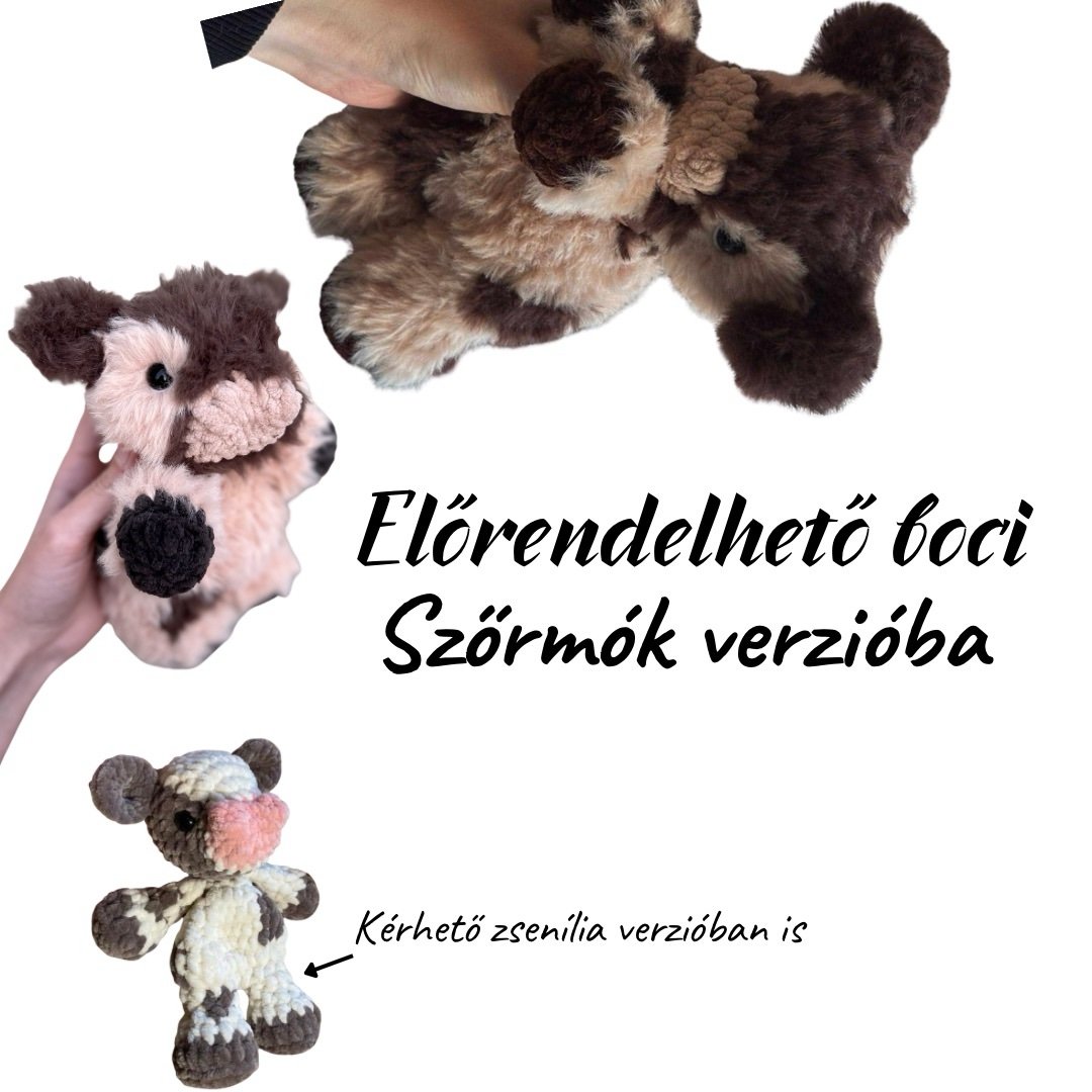 Előrendelhető: boci (szőrmók verzióban )